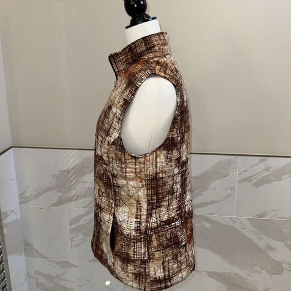 Women’s Alia zipper vest - brown & orange. Size 8 - Picture 3 of 8